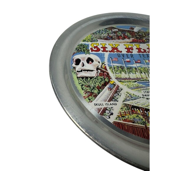 Vintage DFW Six Flags Over Texas Souvenir Decorative Plate 11” Amusement Park - Picture 6 of 14